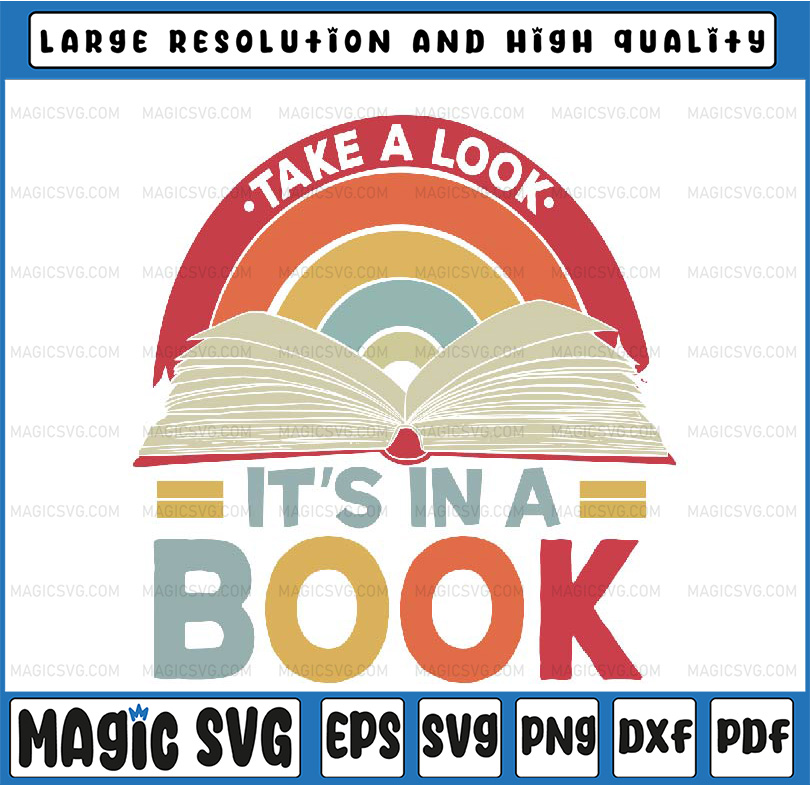 Reading Rainbow , Take a Look It's in a Book Svg, Reading Vi Inspire