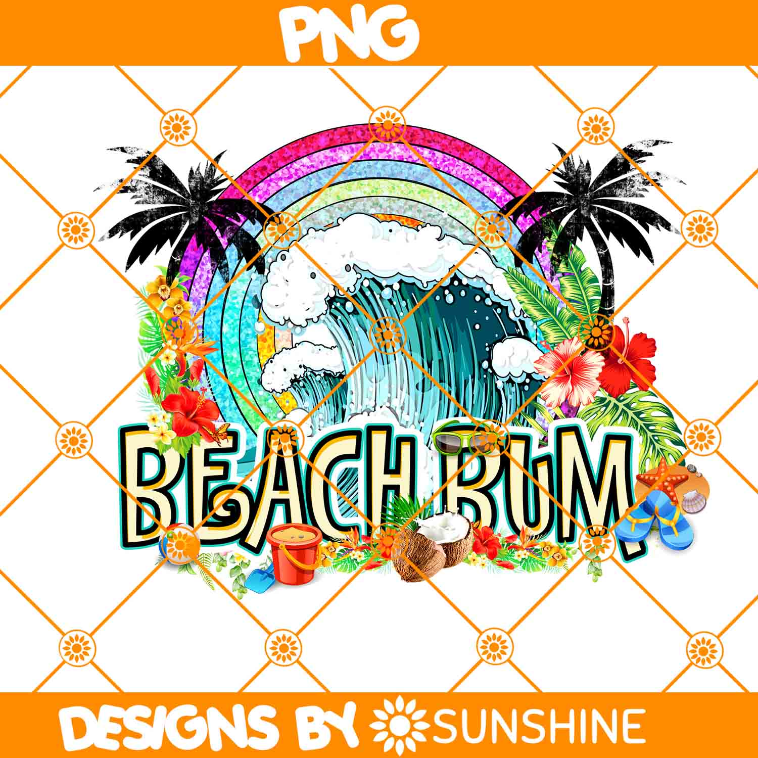 Beach Bum PNG Sublimation, Hello Summer Sublimation, Summer - Inspire ...