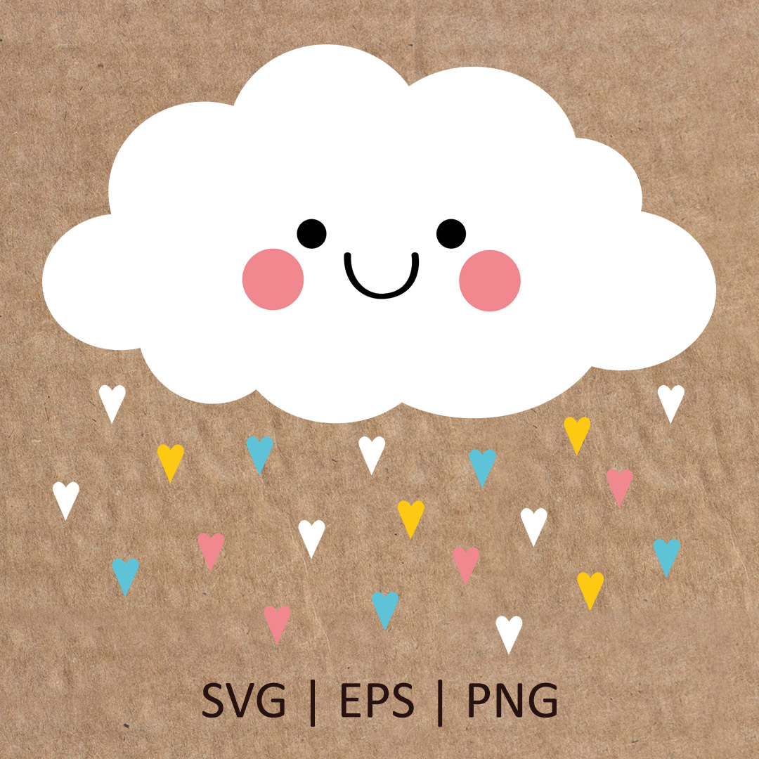 Cloud SVG | Cute cloud PNG | Baby cloud SVG | Kids cloud SVG - Inspire