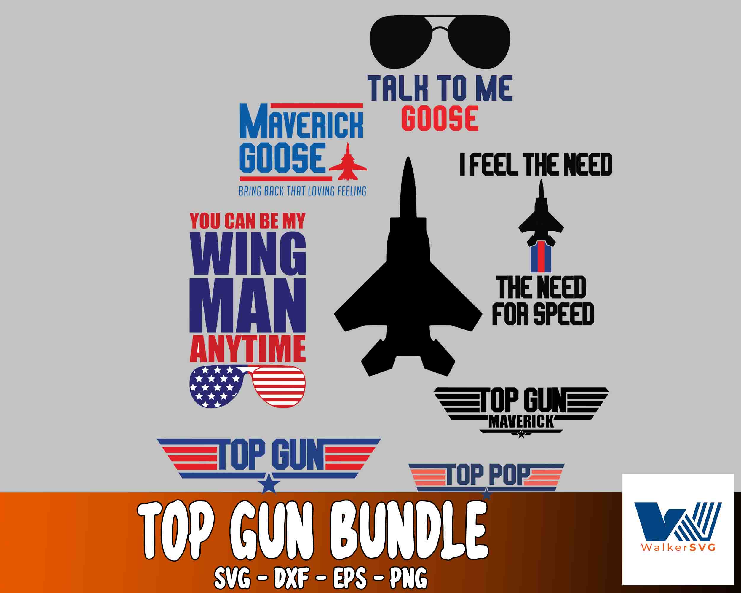 Top Gun SVG Bundle Mega Bundle Top Gun Svg File Cut For Inspire 