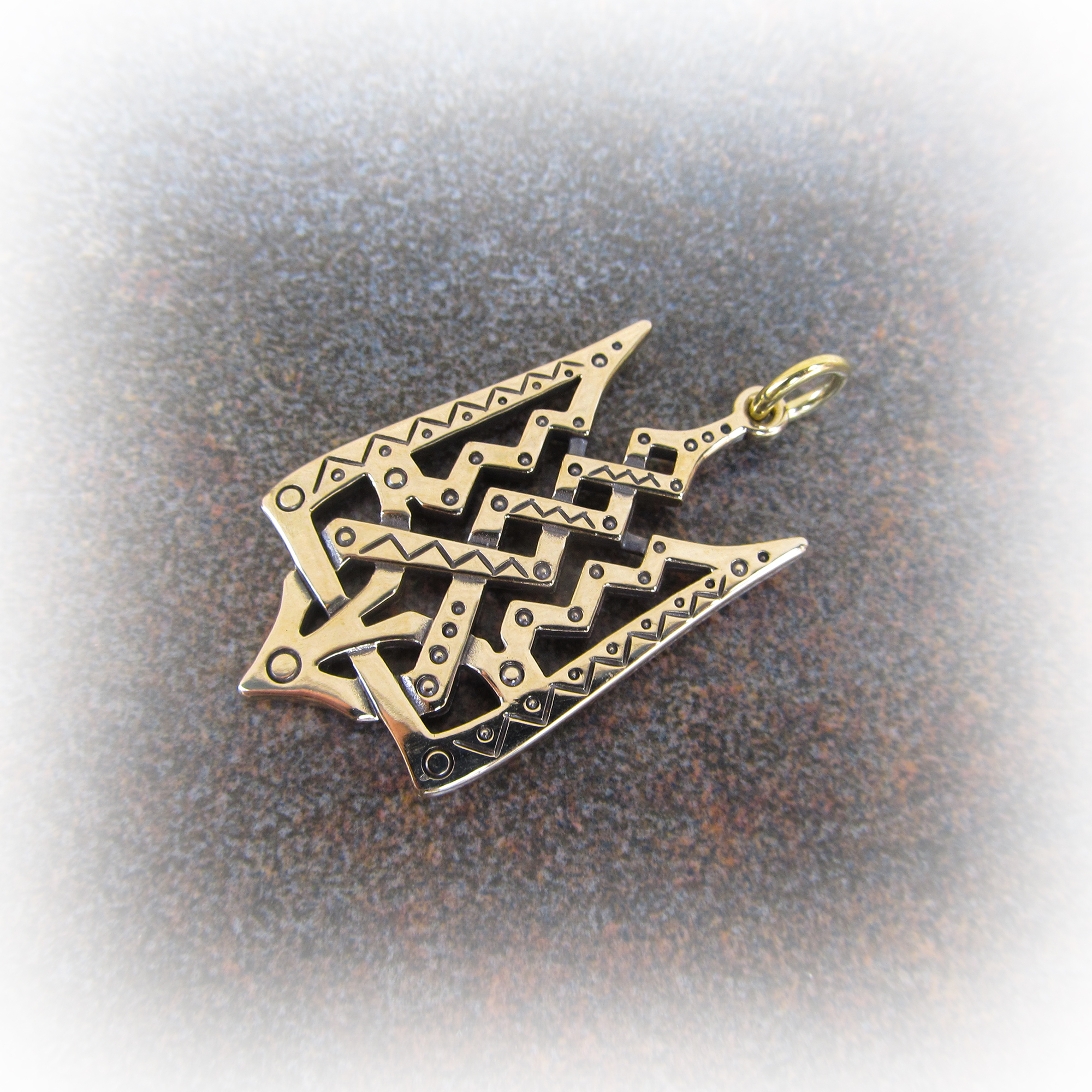Ukraine brass trident pendant,Vintage Brass trident,Die Stru - Inspire ...