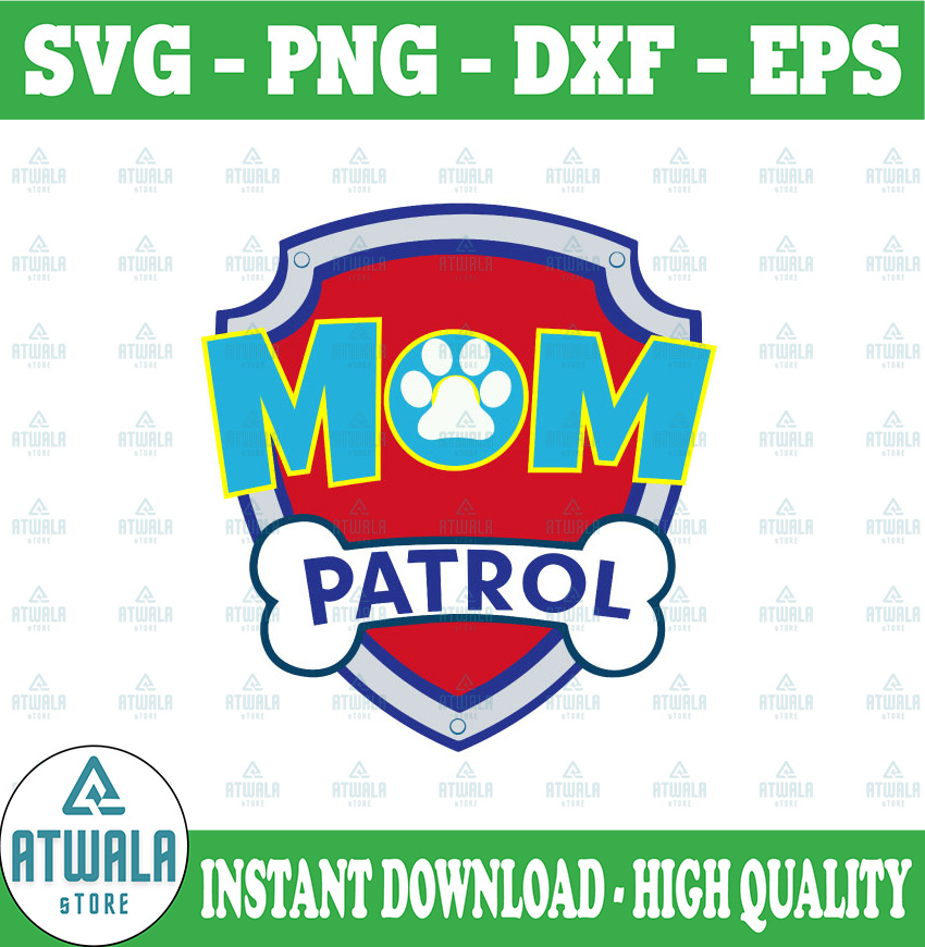 Mom Patrol logo, Mom patrol clipart, Mom Patrol cut file, Mo - Inspire ...