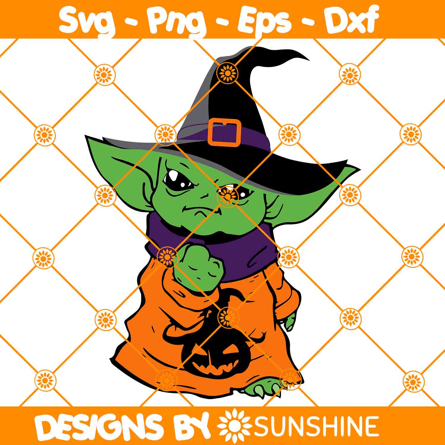 Baby Yoda Witch Svg, Baby Yoda Halloween Svg, Halloween Svg, Inspire