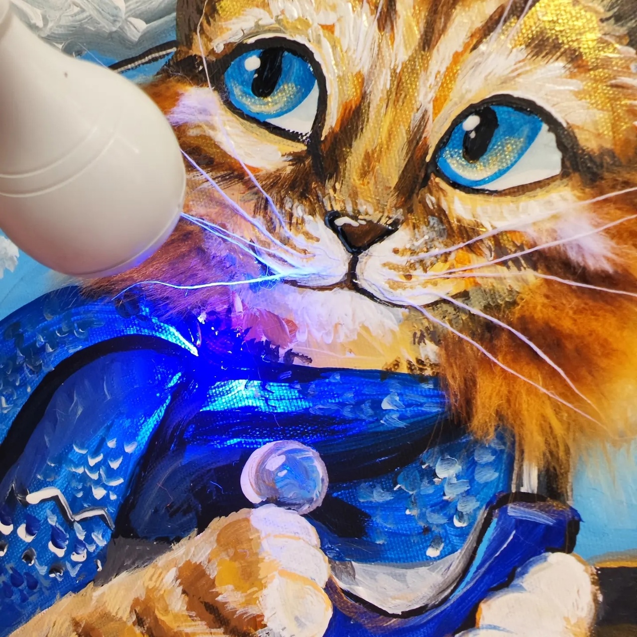 Mixed technique painting Rainy weather Inspire Uplift