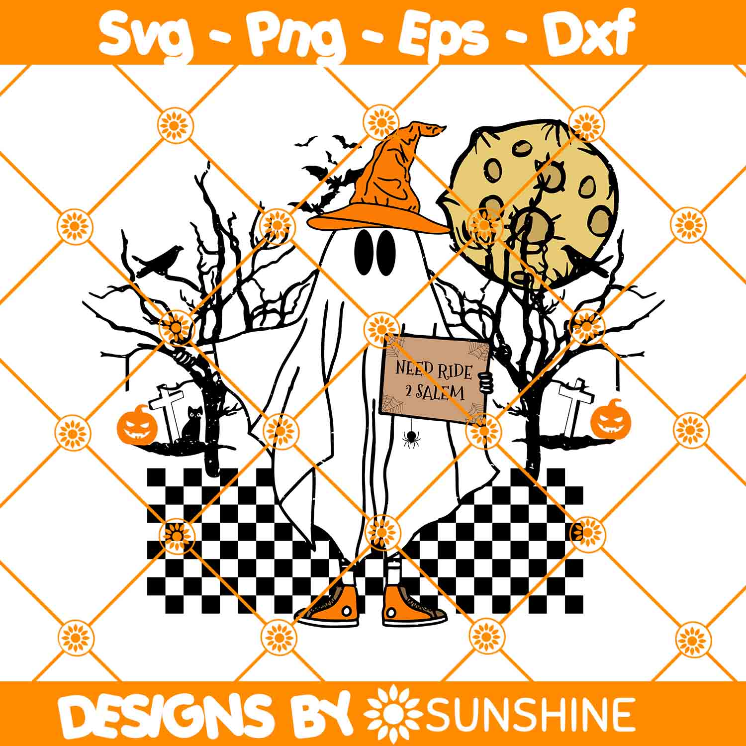 Hitchhiking Ghost Svg, Spooky Vibes Svg, Halloween Svg, Happ - Inspire ...