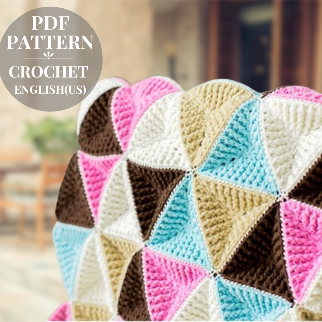 Triangle crochet pattern for a blanket motif afghan crochet Inspire