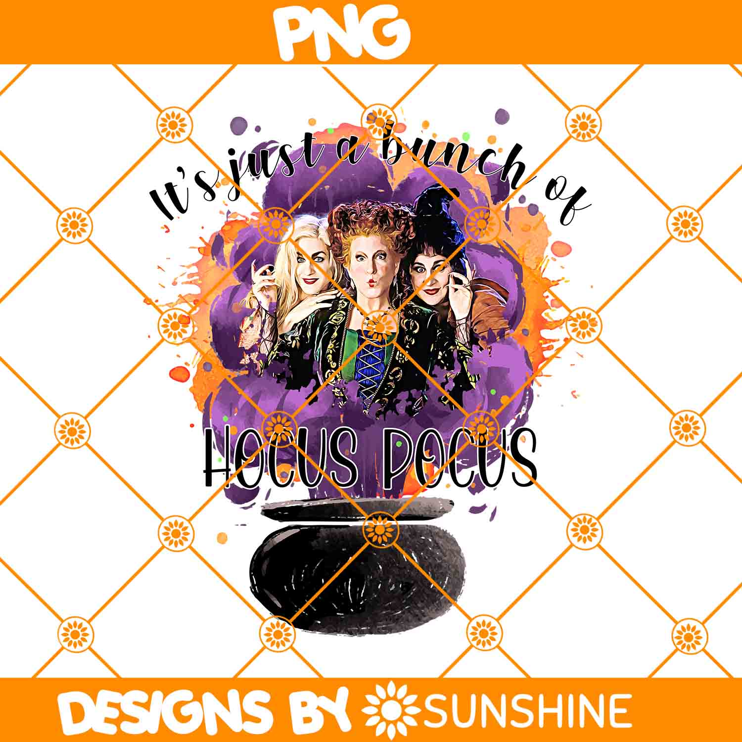 Its Just A Bunch Of Hocus Pocus Png, Vintage Halloween Png, | Inspire ...