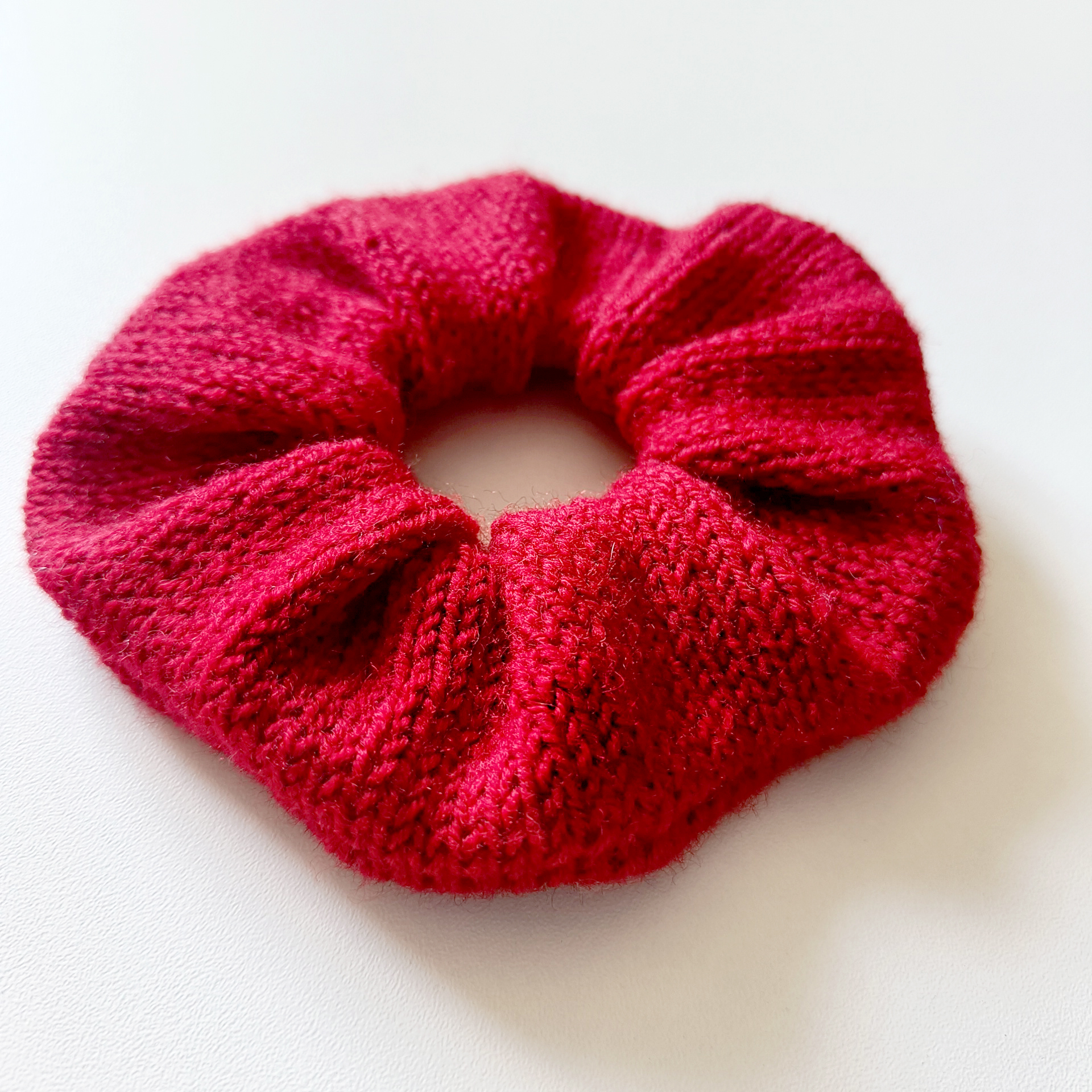 Handknit Red Scrunchies for women Christmas gift for her Gift for women Valentine day gifts Scrunchie