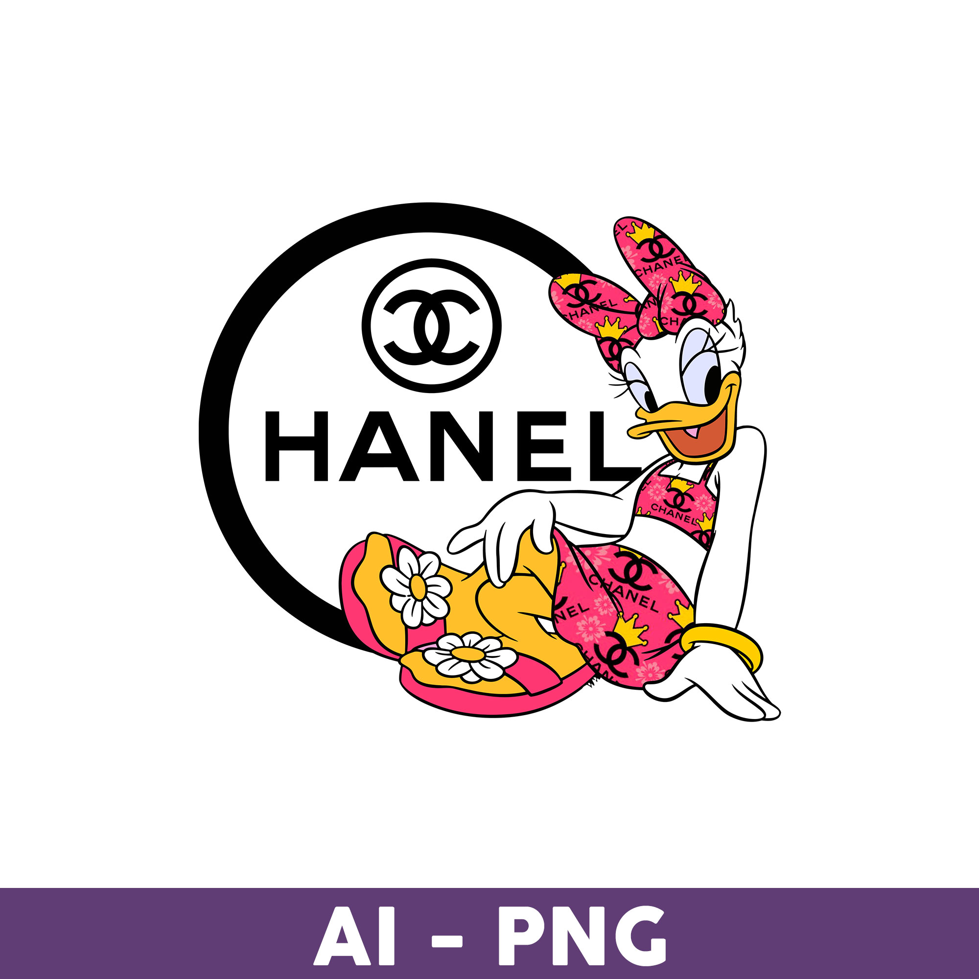 Daisy Duck Chanel Png, Chanel Logo Png, Daisy DuckPng, Chane Inspire