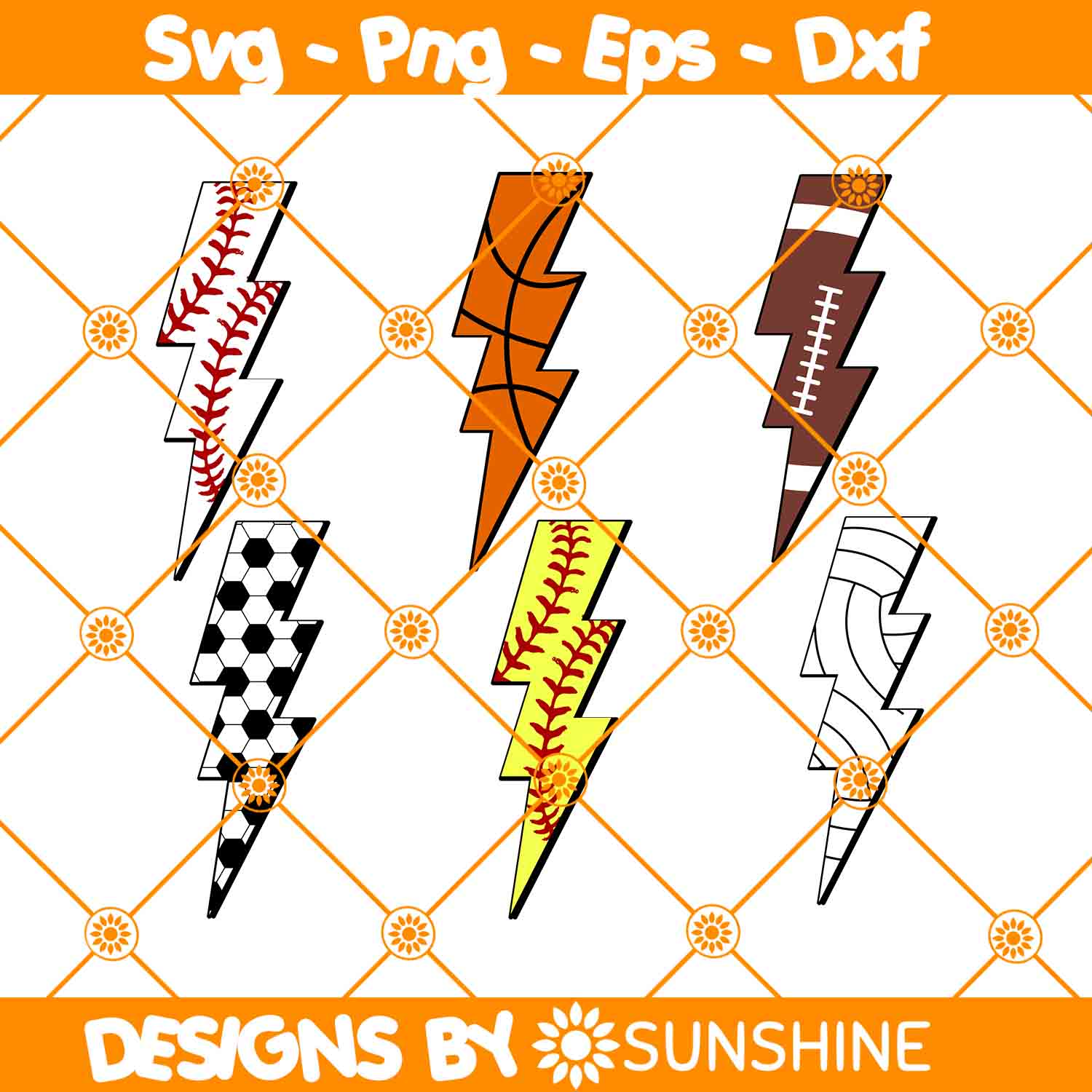 Lightning Bolt SVG, Lightning Bolt Football Svg, Lightning B Inspire