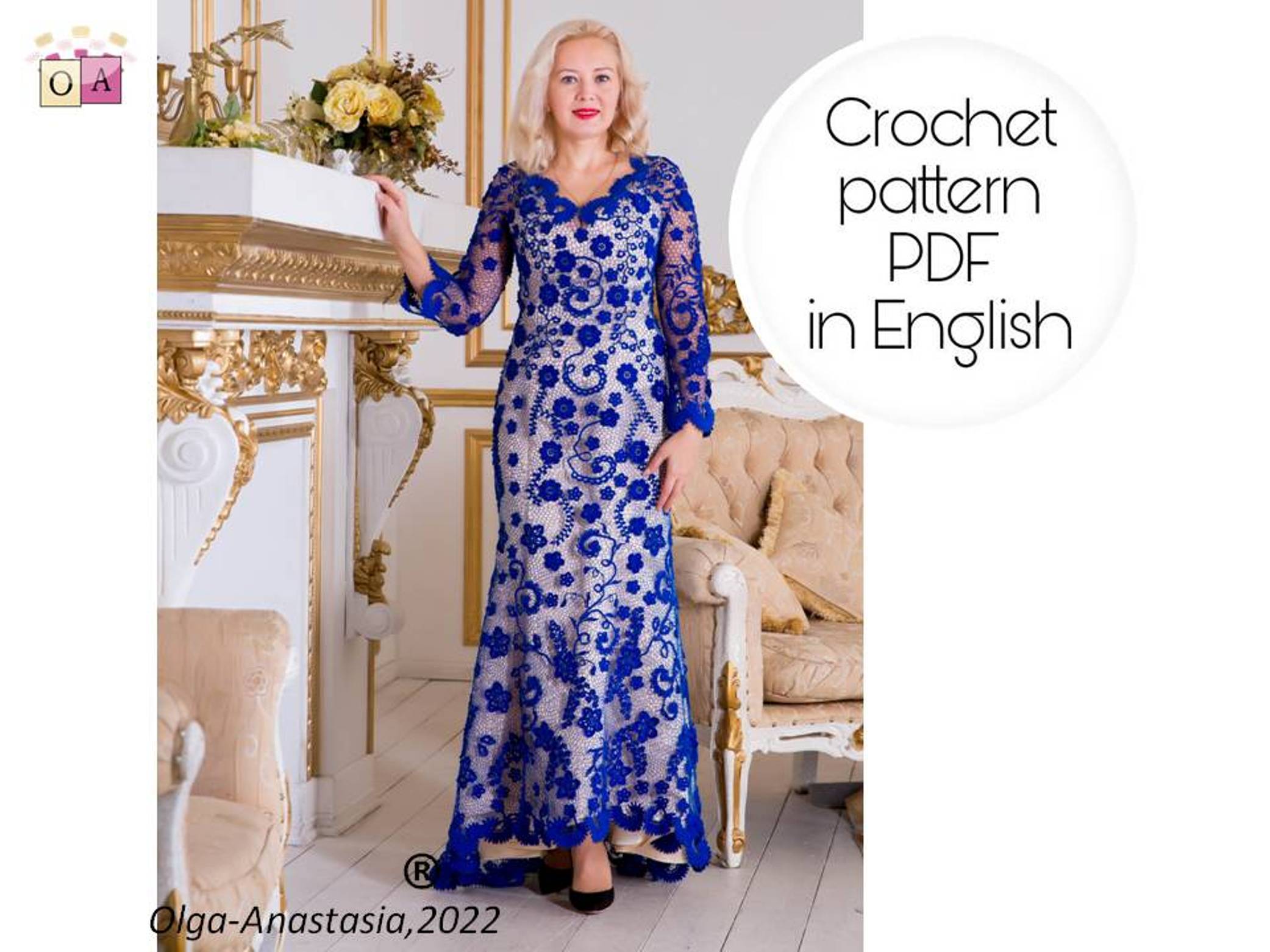 Dress Irish lace crochet pattern , crochet pattern , crochet - Inspire ...