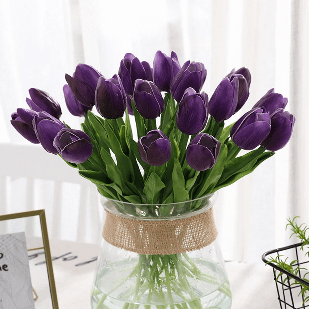Real Tuli Droop-Free Multicolor Real Touch Tulip Flowers Set | Inspire Uplift