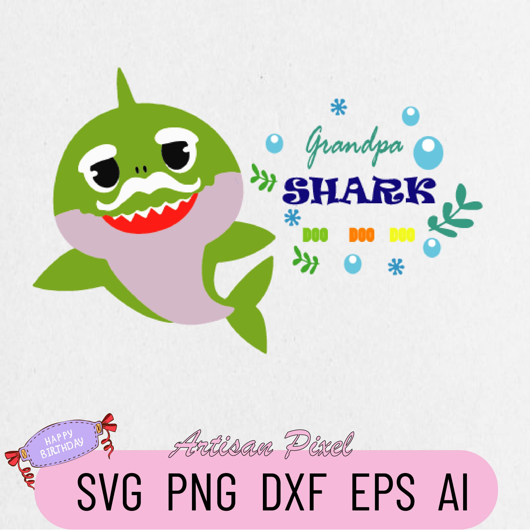 Grandpa Shark Svg, Shark Svg, Shark Grandpa Boy Svg, Shark G | Inspire