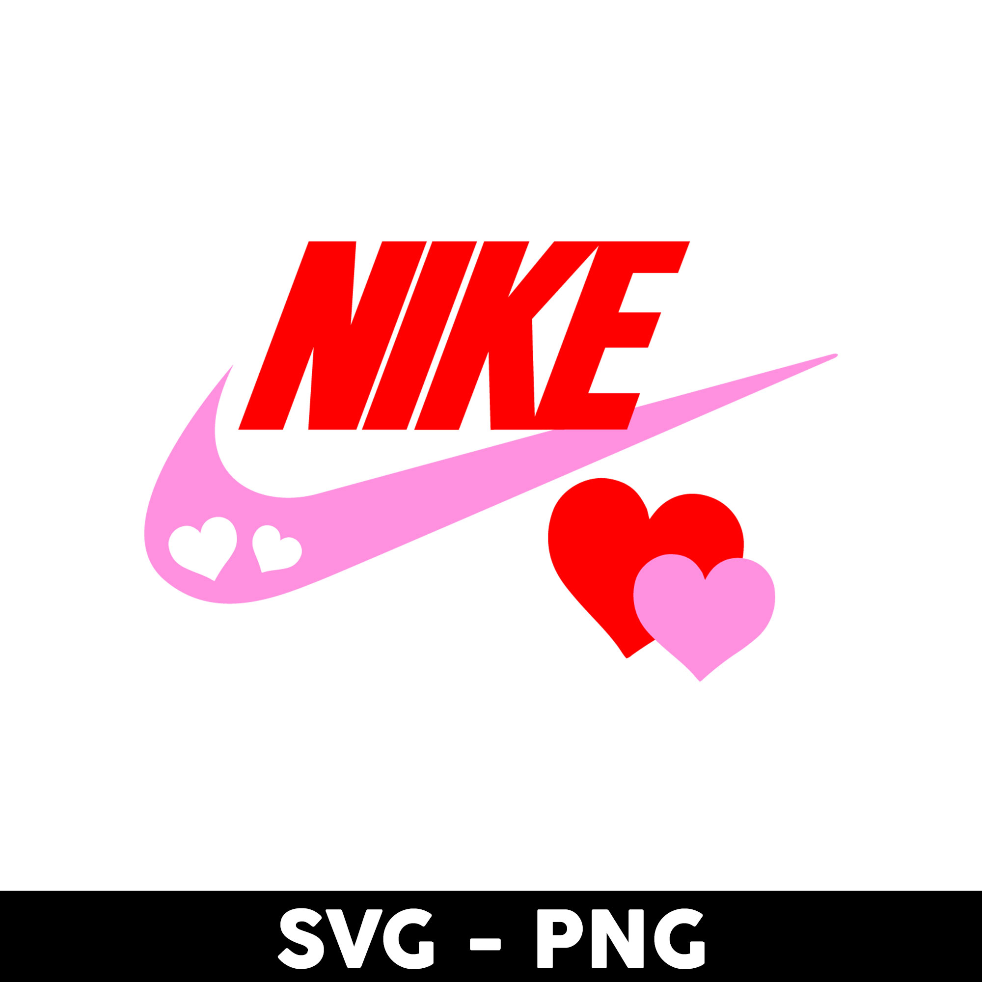 Nike Swoosh Heart Svg, Nike Valentine Day Svg, Nike Logo Svg Inspire