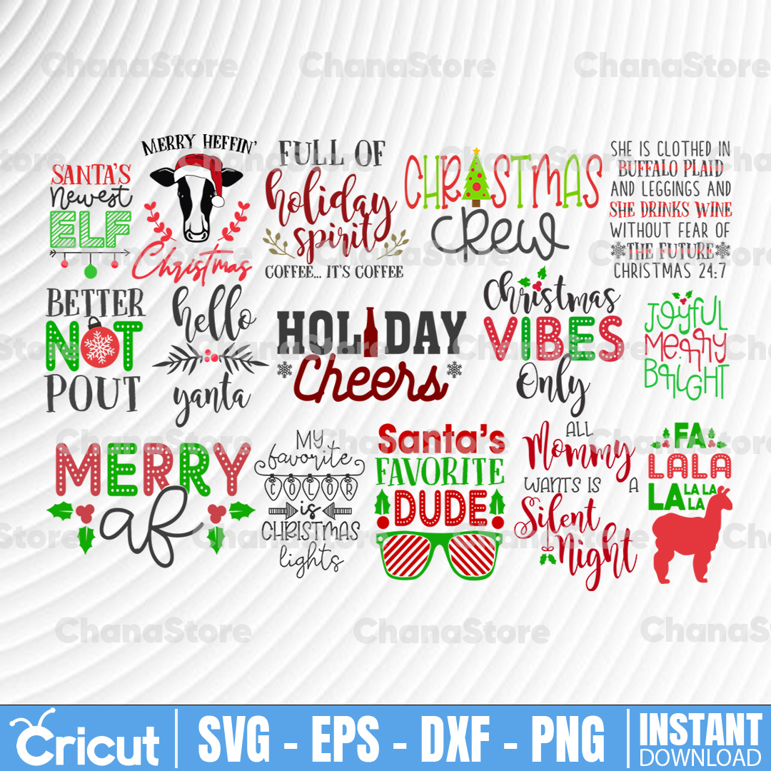 Christmas Bundle of 29 svg eps dxf png Files for Cutting Mac | Inspire ...
