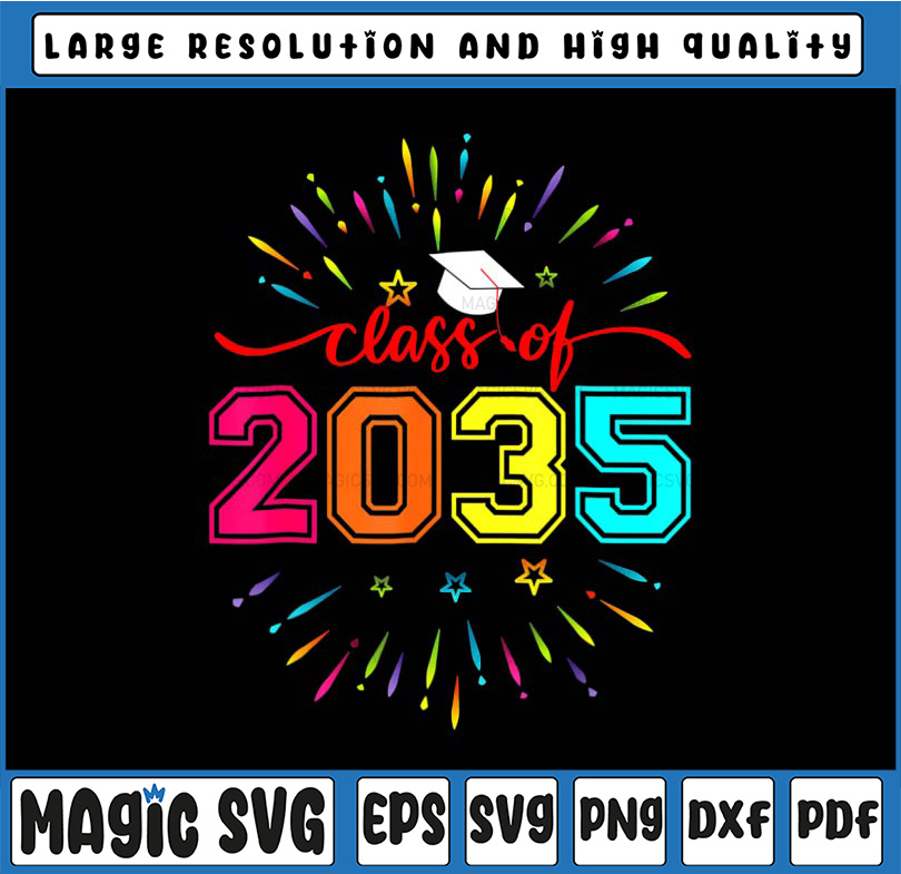 Class Of 2035 Kindergarten Pre K Grow With Me Graduation PNG - Inspire ...