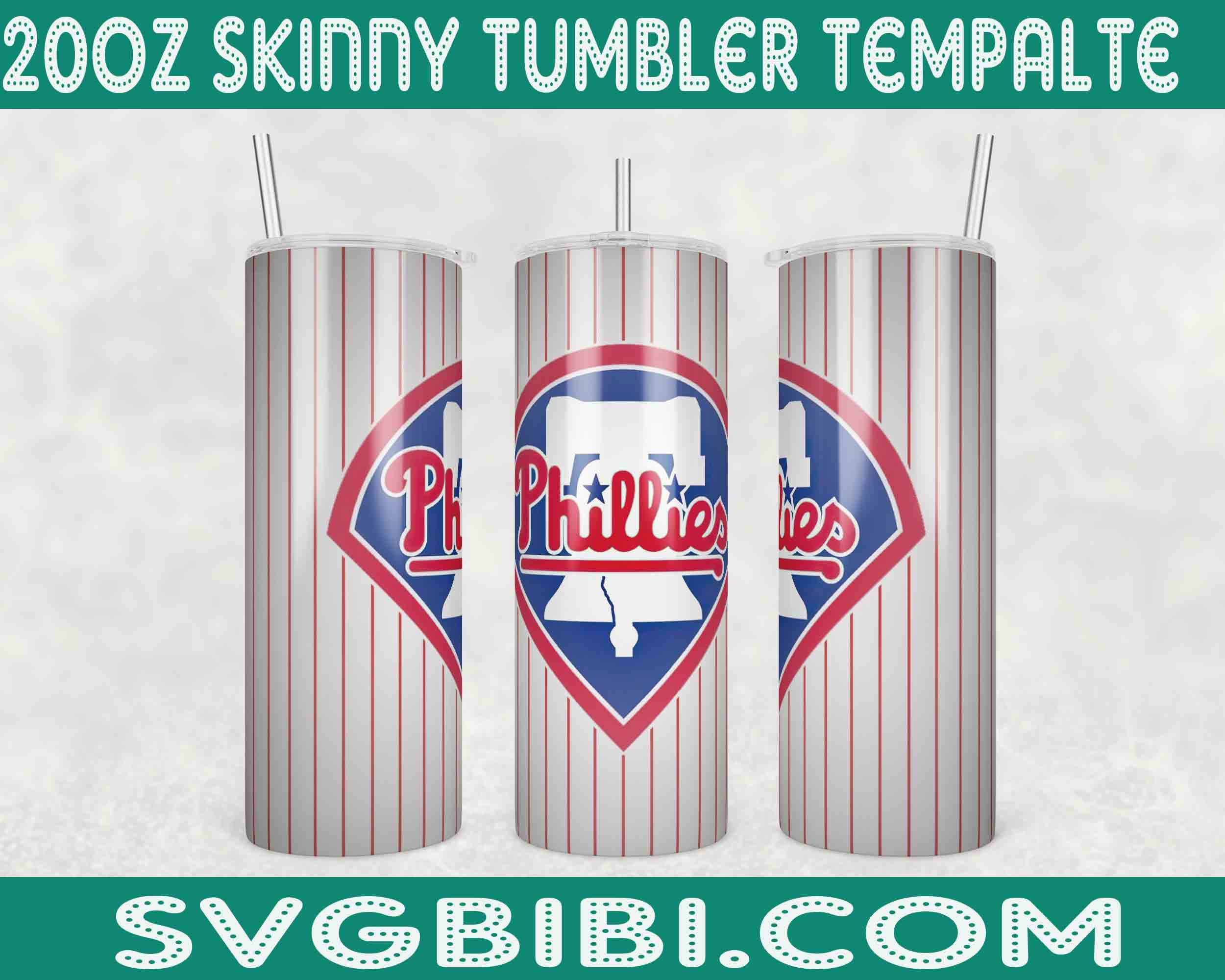 Philadelphia Phillies Tumbler Wrap, Baseball Tumbler Wrap Pn Inspire