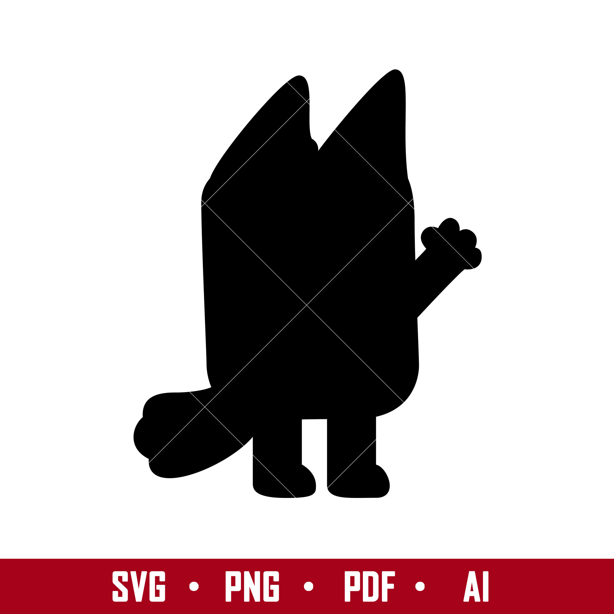 Bluey Muffin Silhoutte Svg, Muffin Dog Svg, Bluey Svg, Cart Inspire