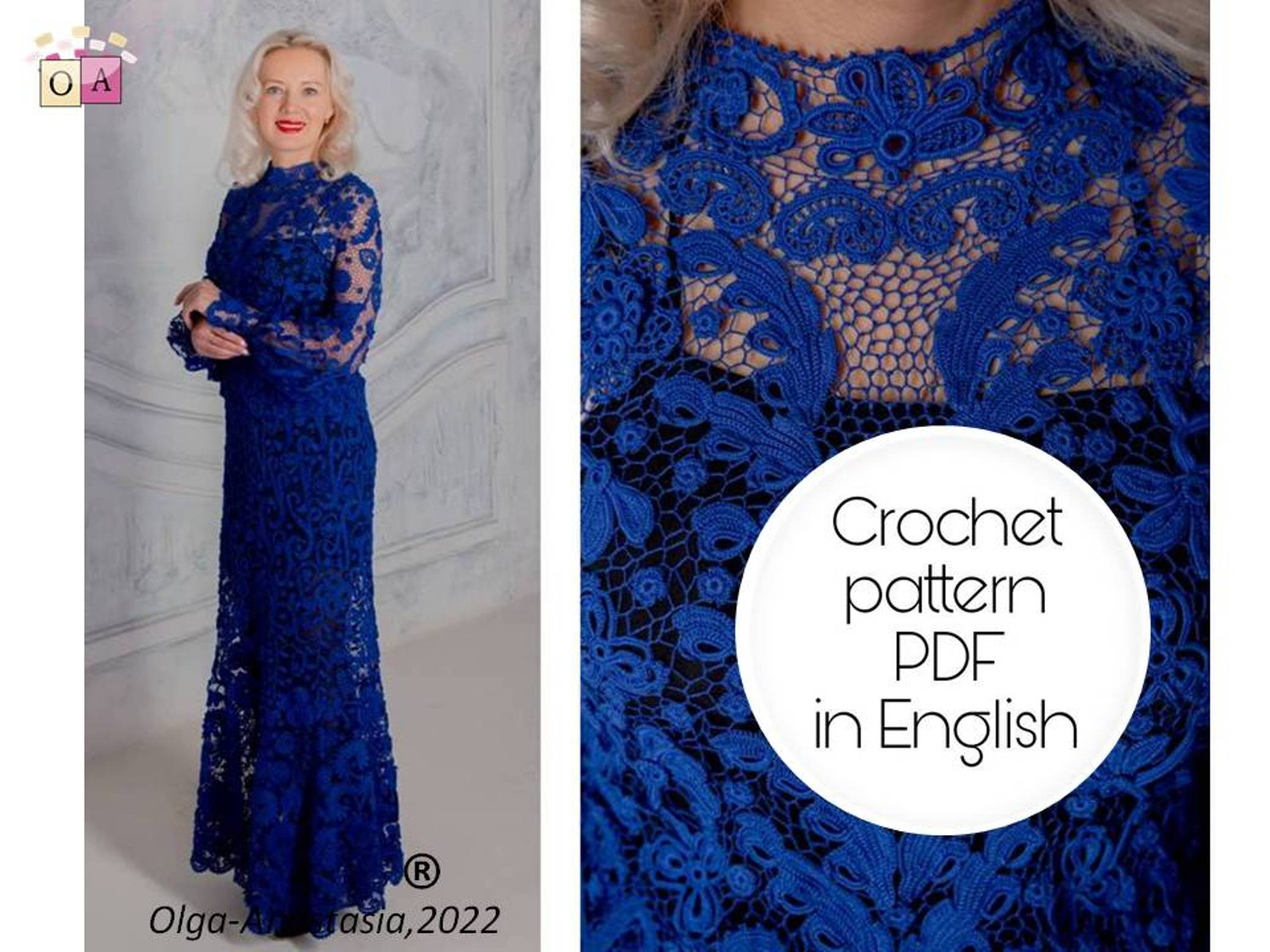 Dress Irish lace crochet pattern , crochet pattern , crochet - Inspire ...