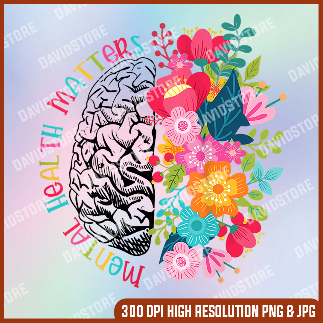 Womens Mental Health Matters Gift Human Brain Illness Awaren | Inspire ...