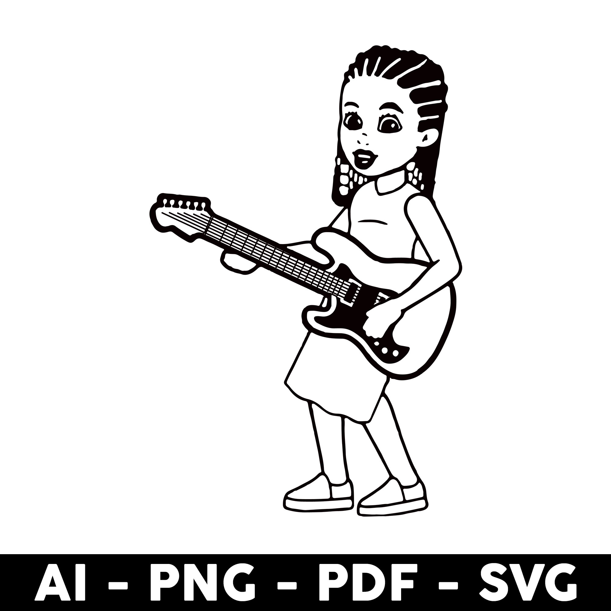 Gracie's Corner Girl With Guitar Png, Gracie Corner Girl Png Inspire