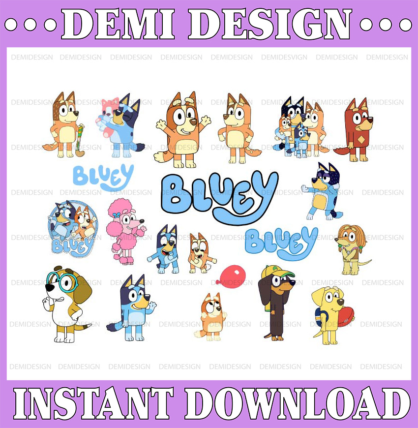 19 Designs Bluey SVG Bundle | Bluey svg | Bluey birthday | B | Inspire ...