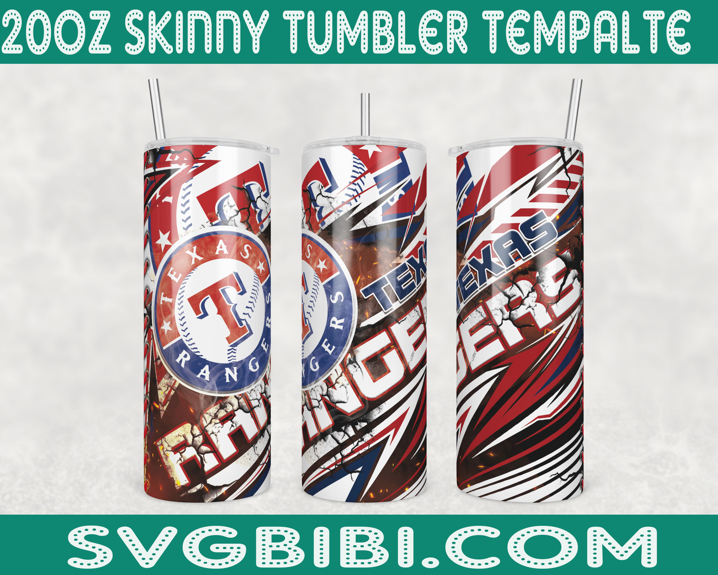 Perfect Draft Wraps Rangers Texas Rangers Template Tumbler Wrap, 20oz Tumbler Wrap, Texa | Inspire ...