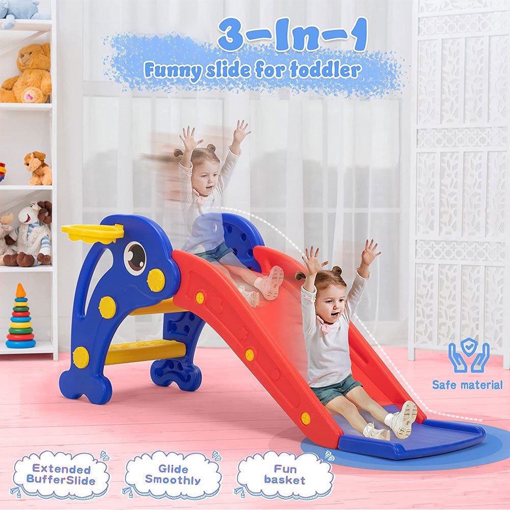 Kids Slide for Indoor and Outdoor, Freestanding Slide for To Inspire