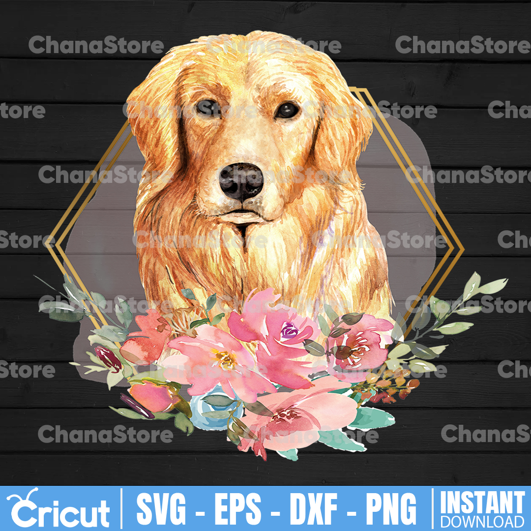Golden Retriever Sublimation PNG Design Graphics Reverse Ima | Inspire ...
