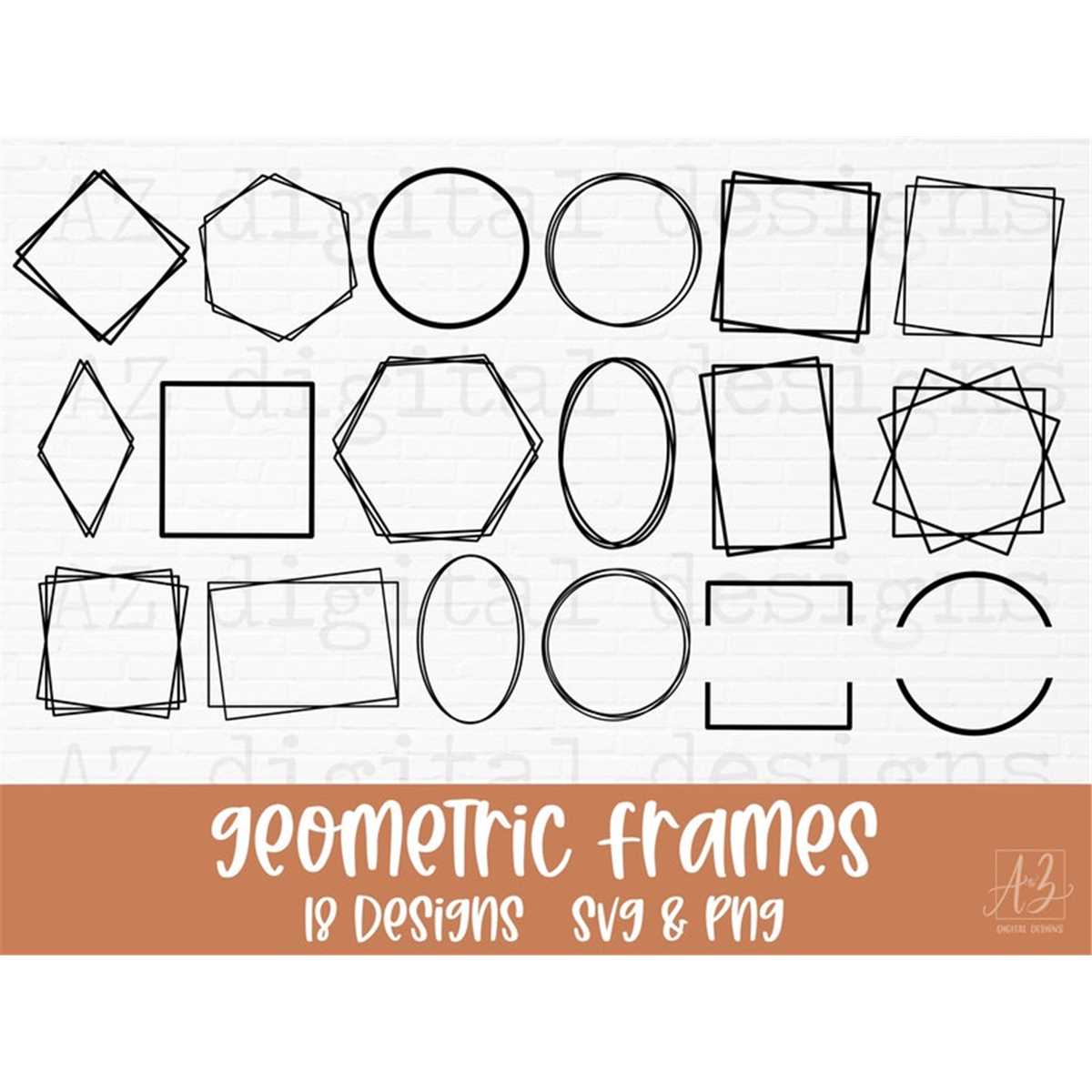 Geometric border svg bundle double frame svg circle bord Inspire
