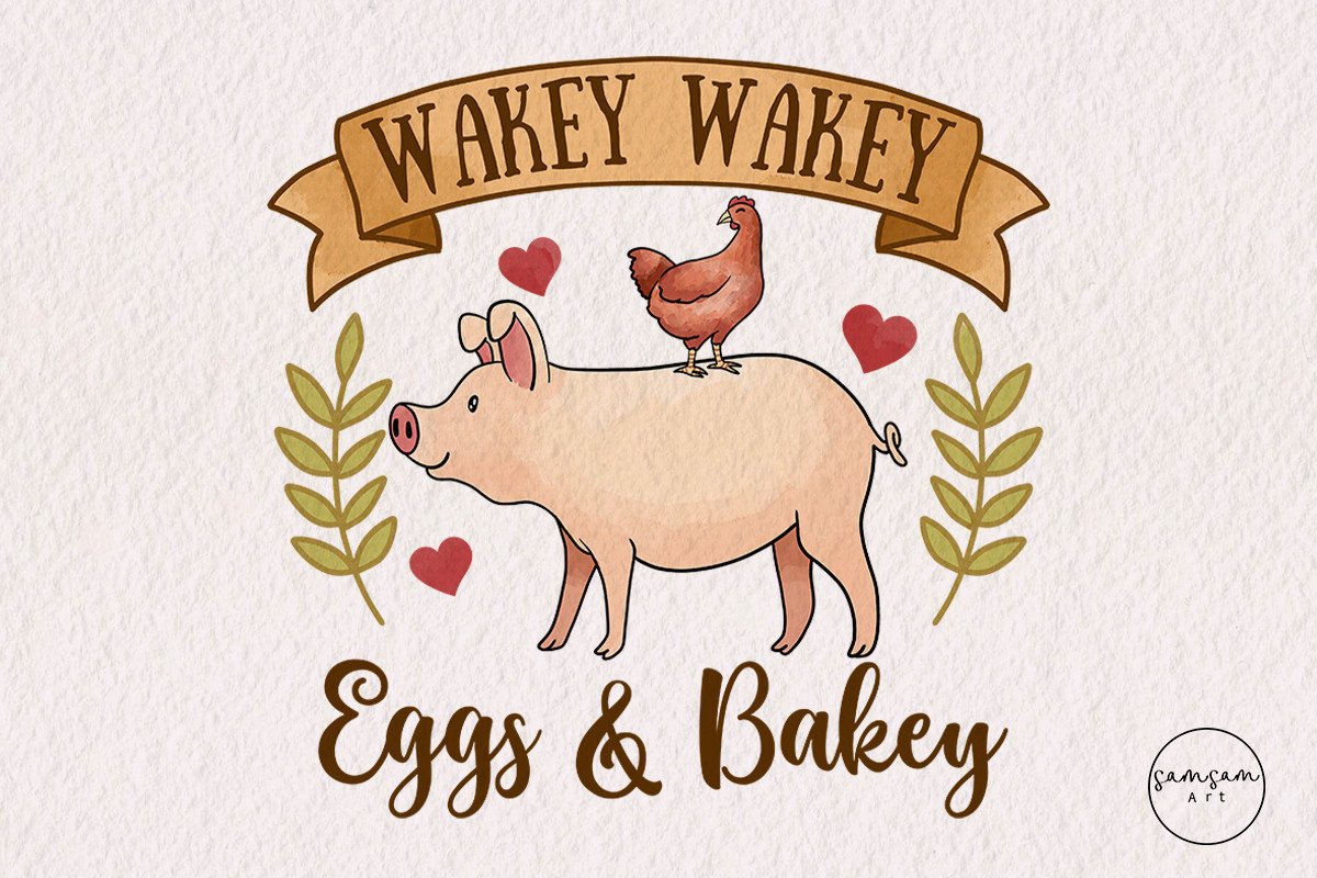 Wakey Wakey Eggs & Bakey Sublimation - Inspire Uplift