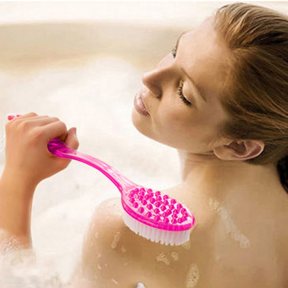 Bath Brush Back Shower Brushes With Handle Exfoliating Scrub - Inspire ...