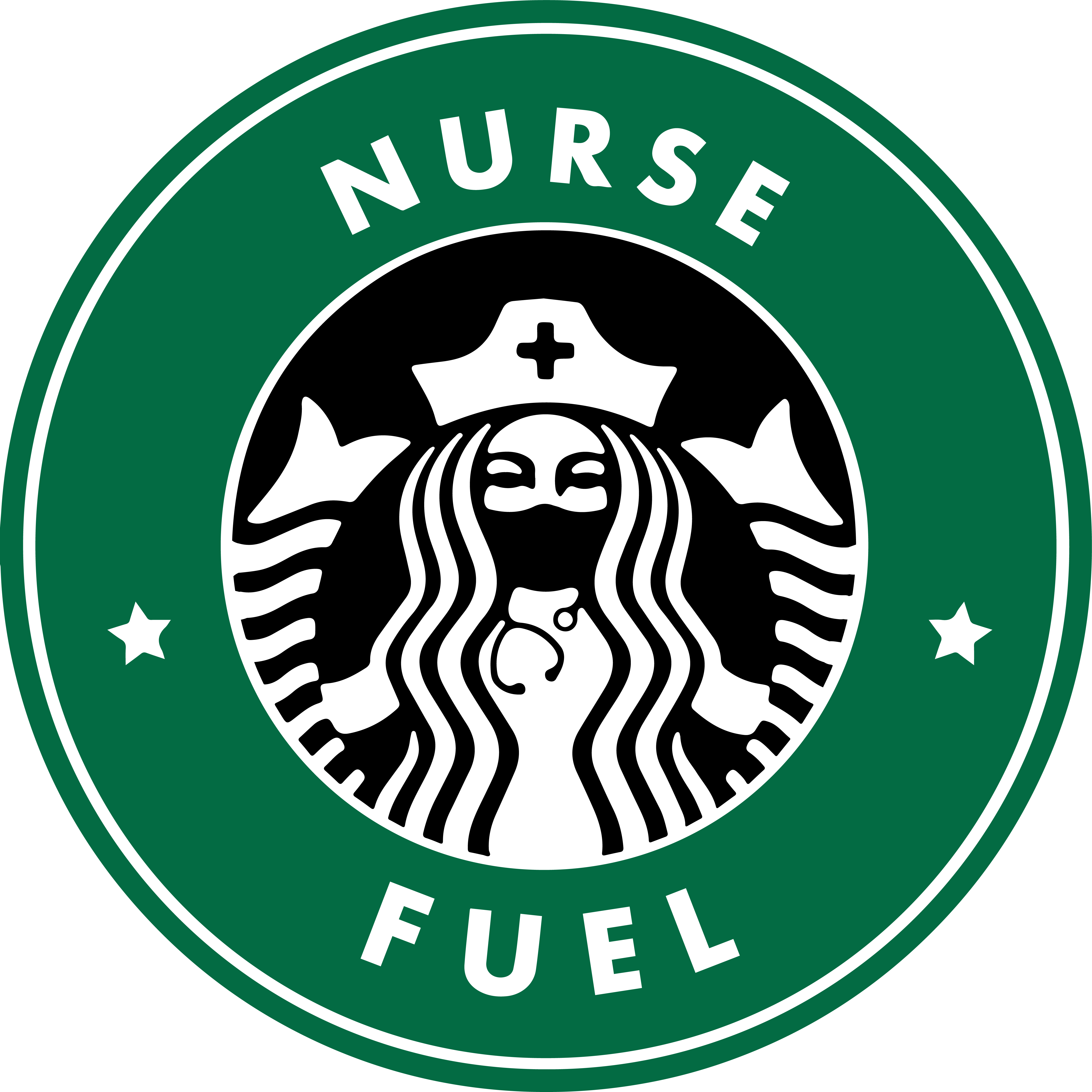 Nurse Starbuck Bundle Svg, Starbucks Svg, Starbucks Logo Svg Inspire