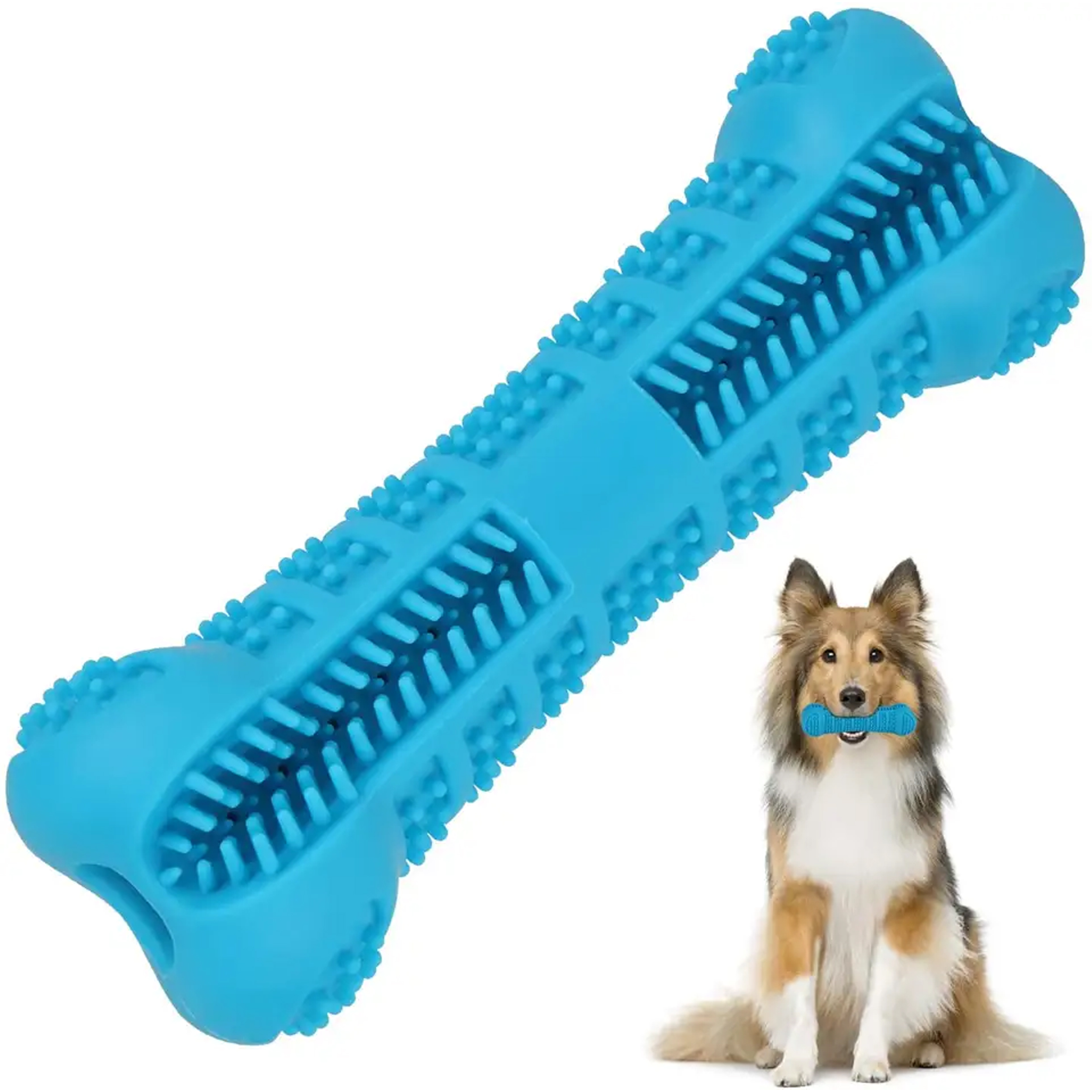 BoneShaped Molar Toothbrush Silicone Chew Toy Set of 1 Inspire Uplift
