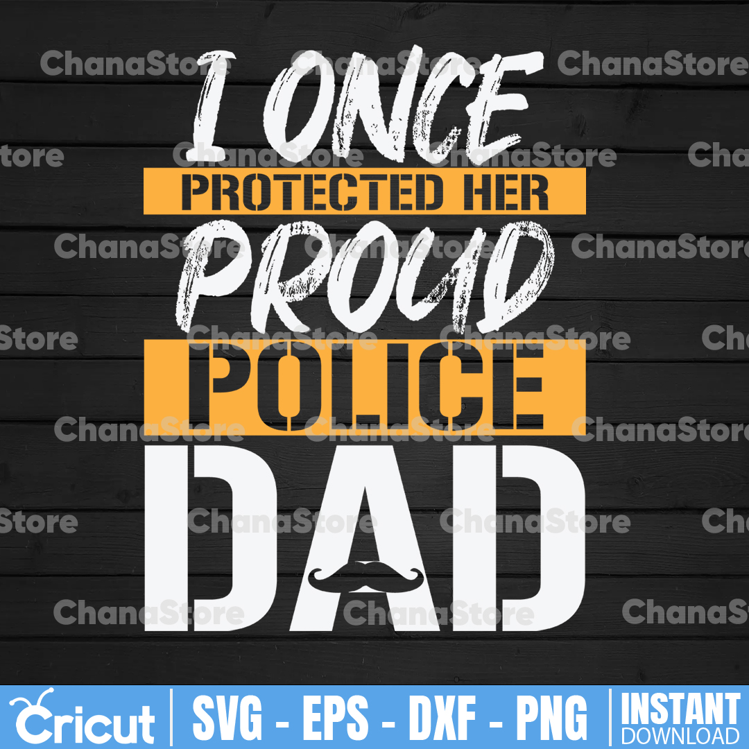 Police Dad Thin Blue Line Officer License Plate Frame - Car Plate Frames 1367