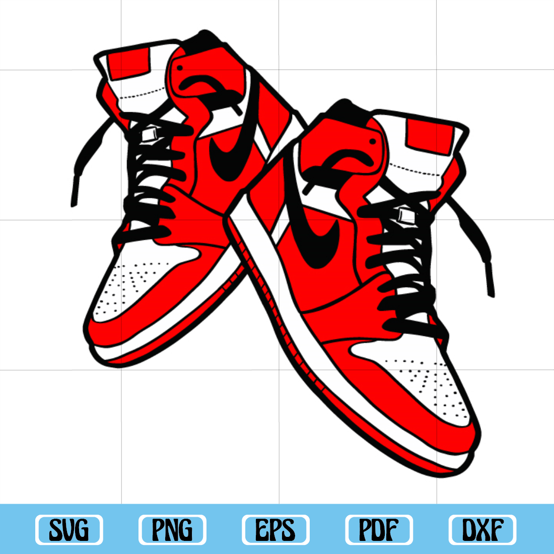 Jordan Sneaker SVG Files For Cricut, Cake topper svg, Jordan - Inspire ...