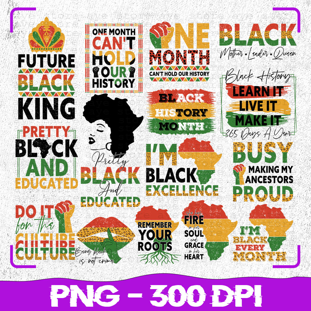 Black History Month PNG, Sublimation Bundle, Bundle PNG, Png | Inspire ...