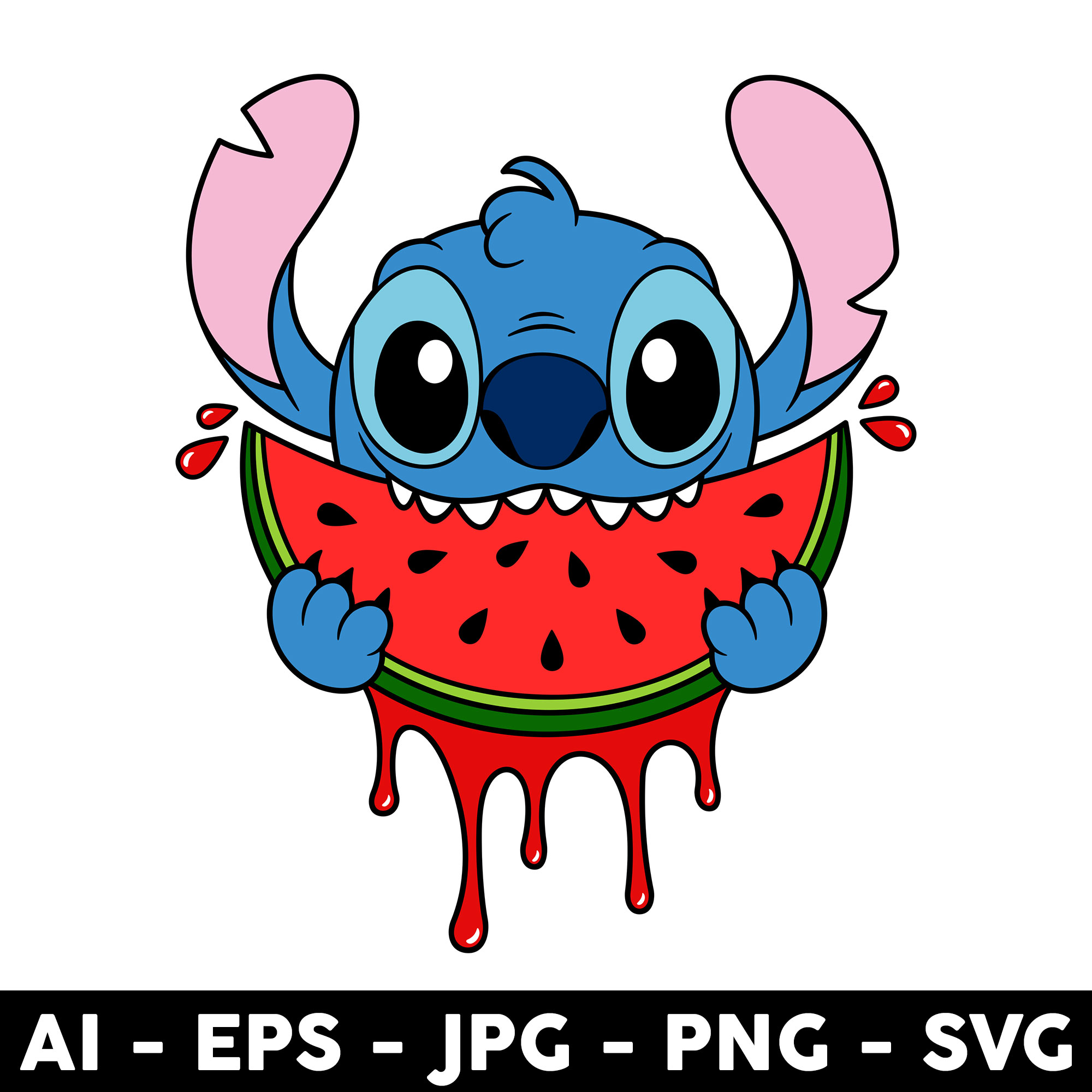 Stitch Watermelon Svg, Stitch Svg, Watermelon Svg, Cartoon S | Inspire ...