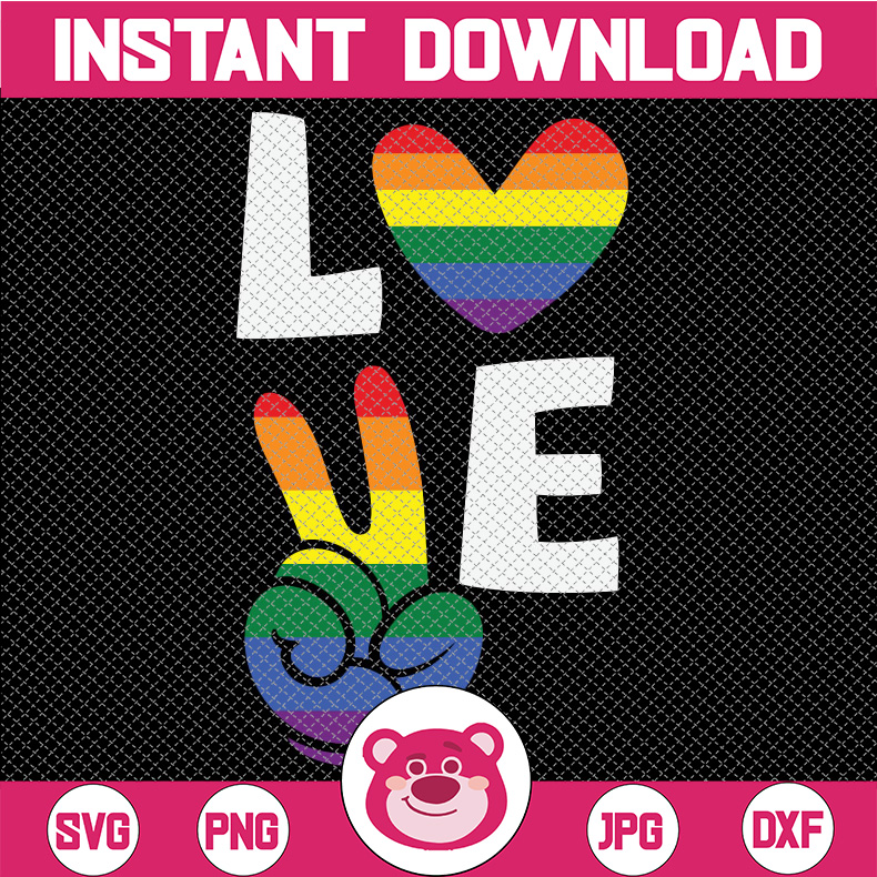 LGBT Love Svg, Rainbow Svg, Heart Svg, Gay Pride svg png ep | Inspire ...
