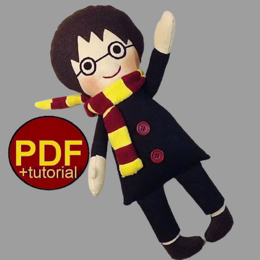 Harry Potter doll pattern Tutorial PDF Rag doll pattern Clot | Inspire ...
