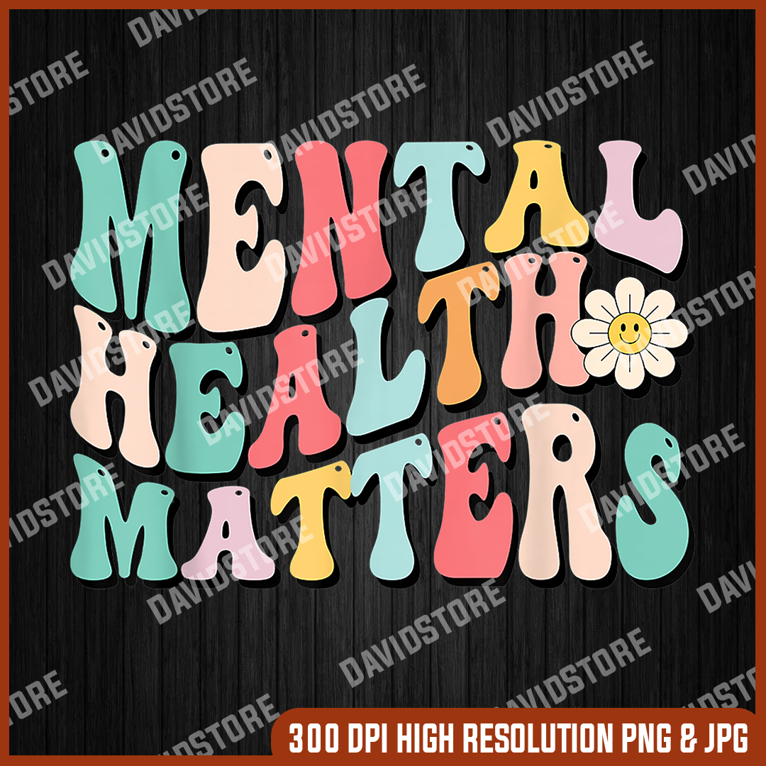 Retro Mental Health Matters Png, Mental Health Awareness Png | Inspire ...