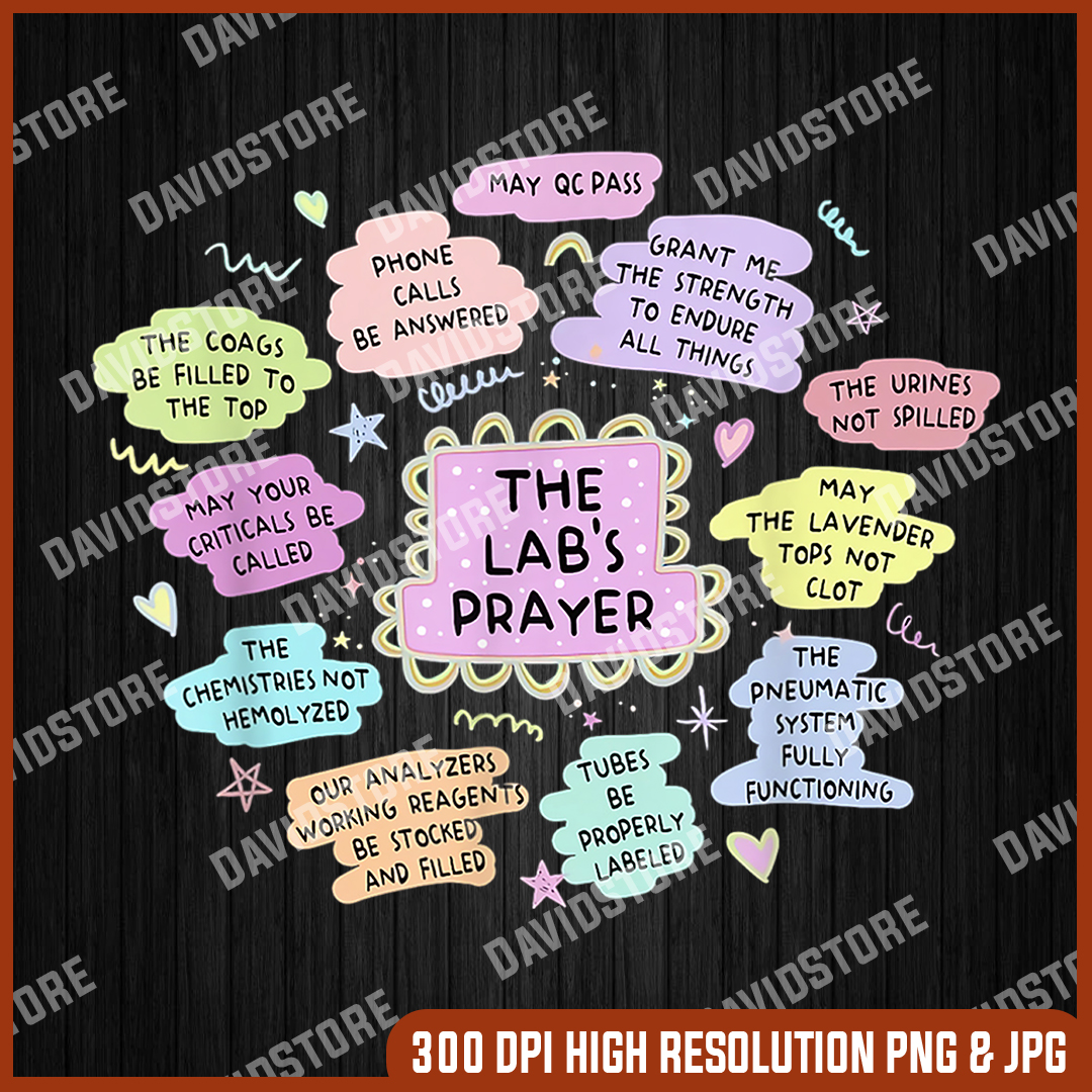 The Lab Tech's Prayer Png, Phlebotomy Lab Week Png, Medtech Inspire