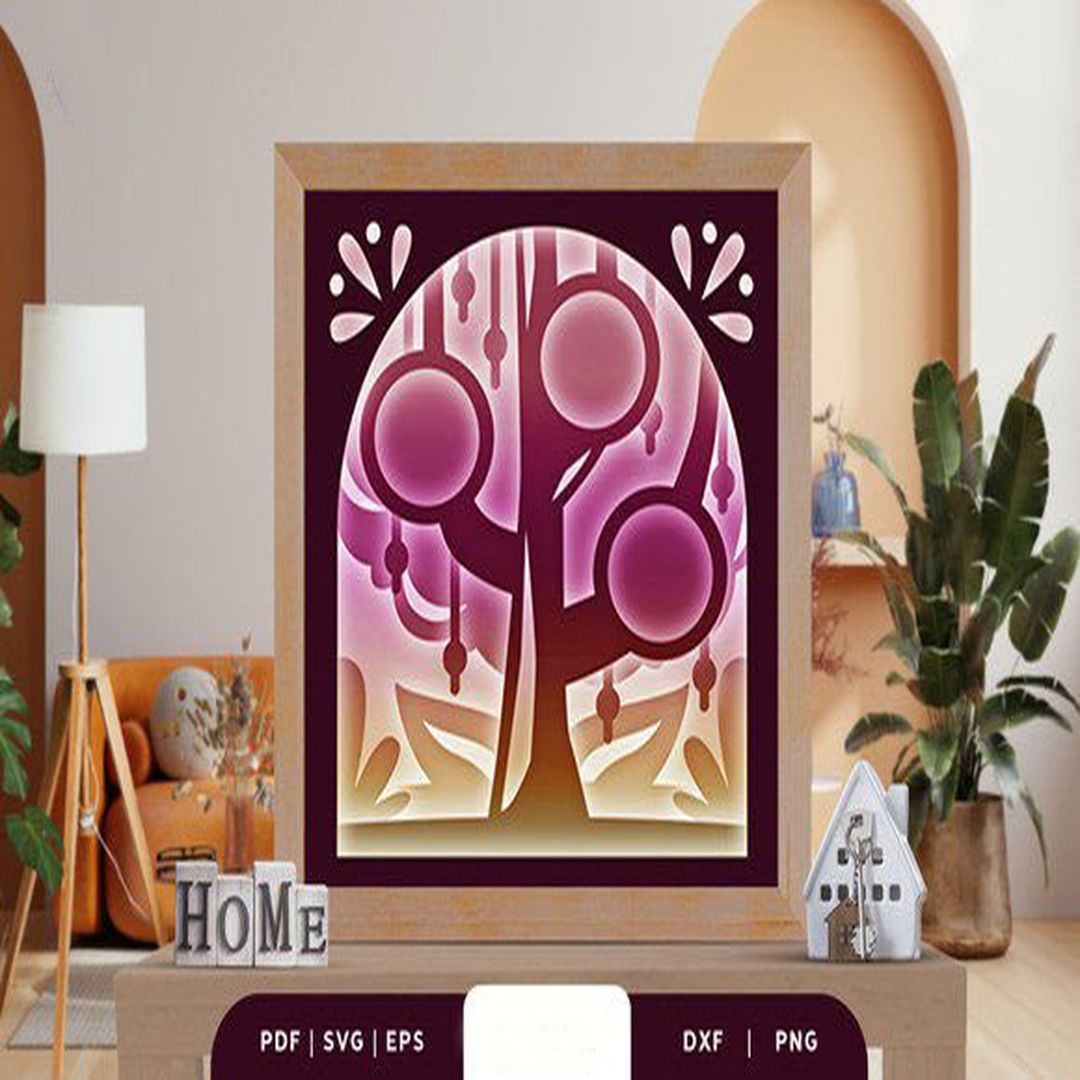 Shadow Box Tree 3 Members Family Tree 3D Shadow Box SVG,Shadow Box Template, - Inspire ...