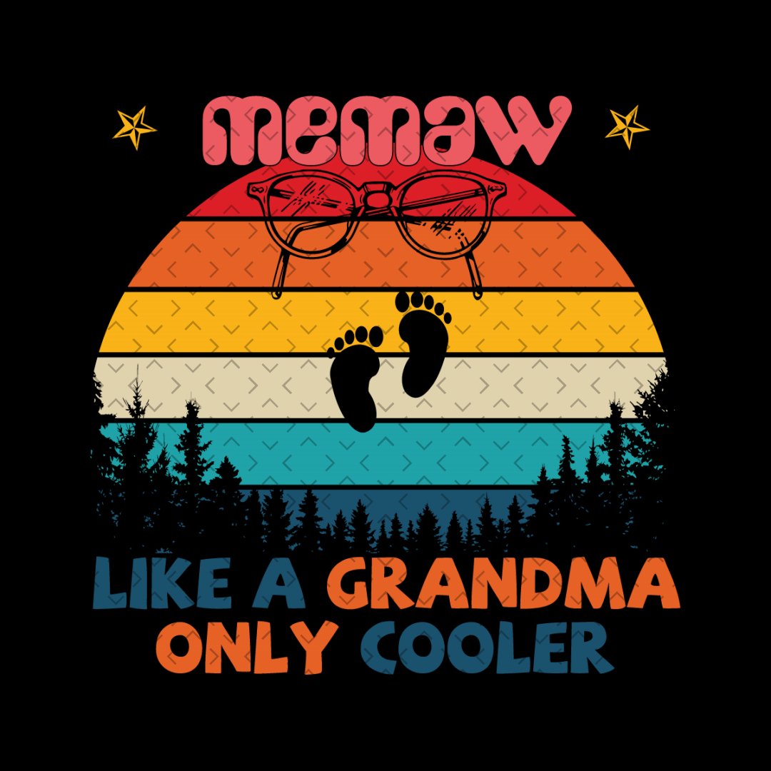 Memaw Like A Grandma Only Cooler Svg, Mothers Day Svg, Memaw - Inspire