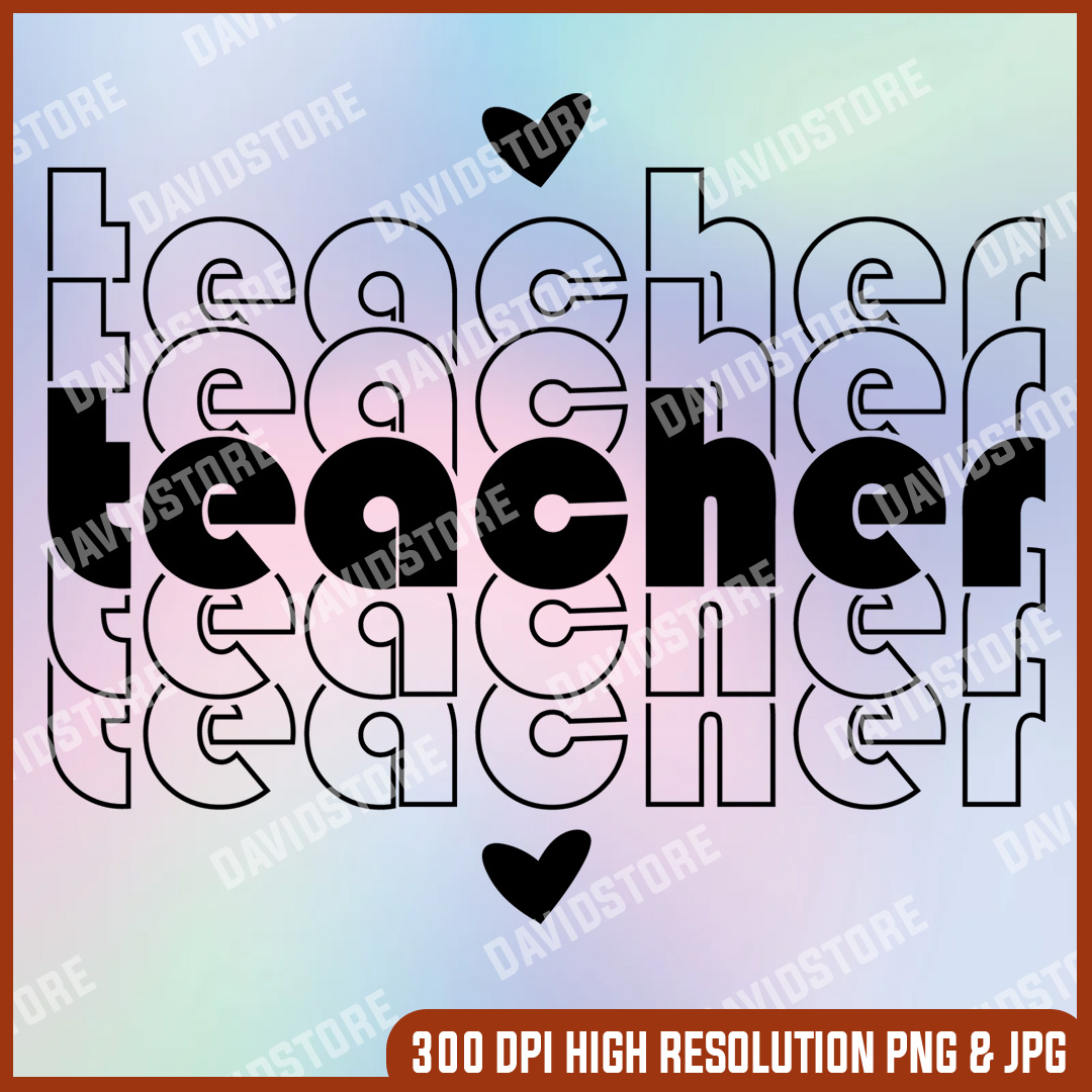 Teacher svg, Straight Line Letters svg, Teacher Teacher Teac | Inspire ...