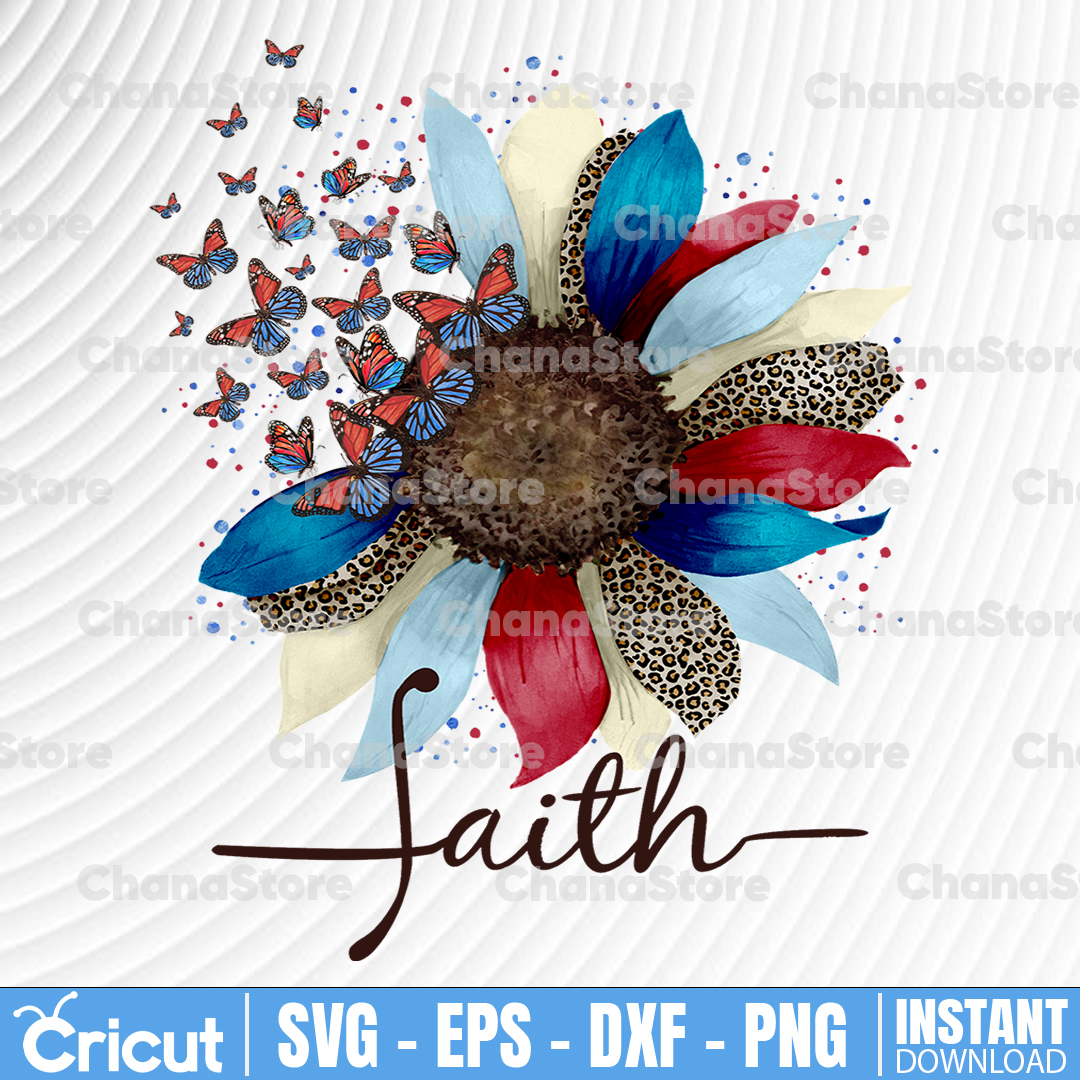 Faith 4th Of July Cross Png Sublimation Design, Faith Png, C Inspire