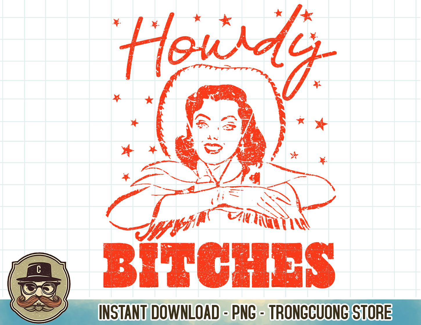 T-shirt Donna Howdy Bitches – Divertente Western Con Scheletro Cowboy – Crazy Dog