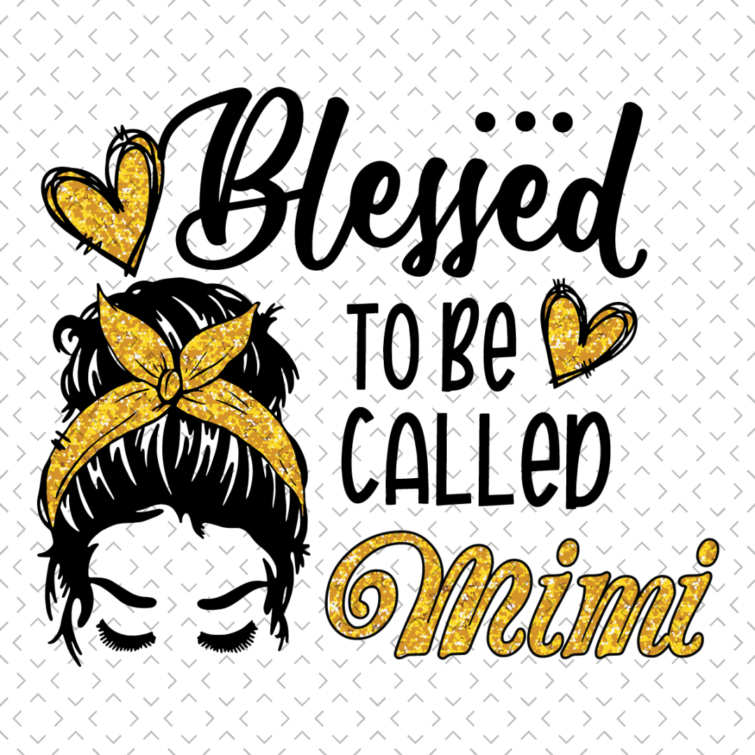 Gold Blessed To Be Called Mimi Svg, Mothers Day Svg, Mimi Sv Inspire