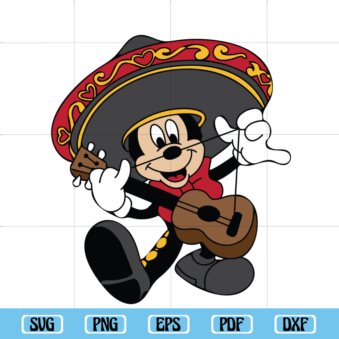 Cinco De Mayo Mickey Mouse Cutting File Printable, cinco de