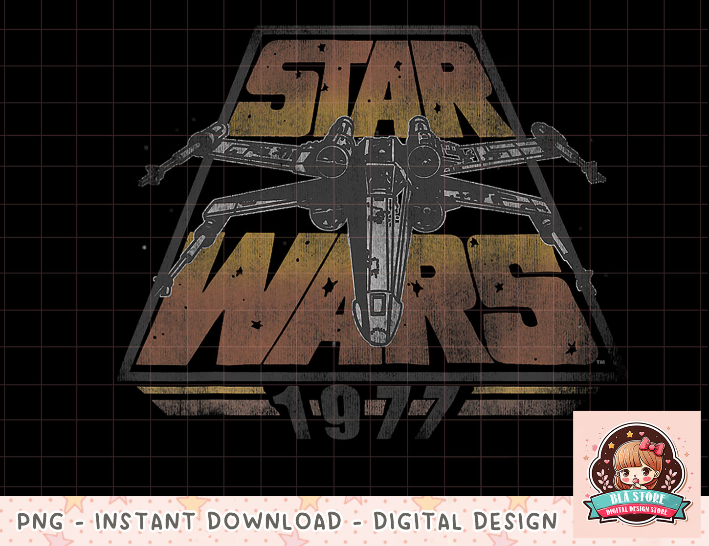 Star Wars 1977 Vintage X-Wing Logo png | Inspire Uplift